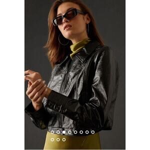 Meave crinkle leather jacket